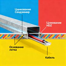 Цинкование Сендзимир против HDZ для кабельных лотков
